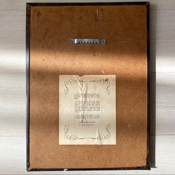 Andrew Herkommer European Antique Repousse Metal Wall Decor Vintage - Picture 4 of 8